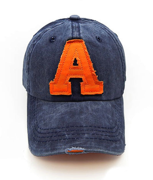 "A" Vintage Dyed Baseball Cap