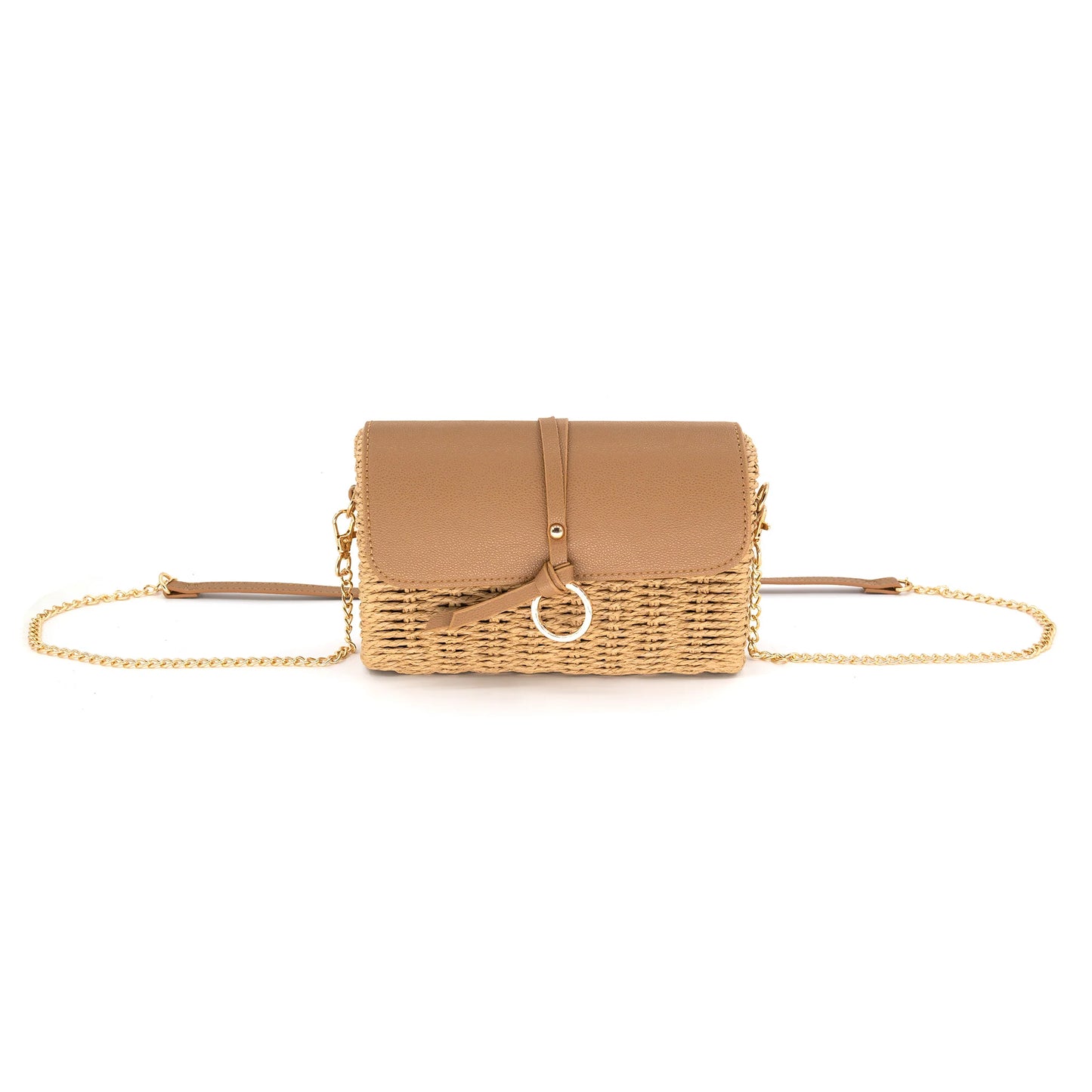 Straw crossbody bag