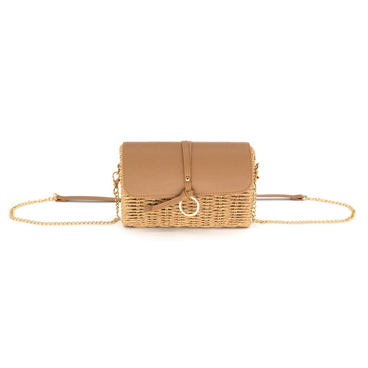 Straw crossbody bag
