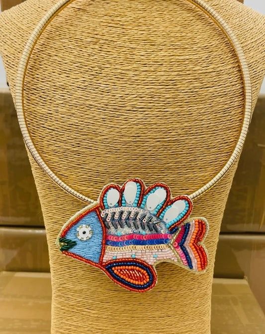 Spring - Rainbow Fish Necklace