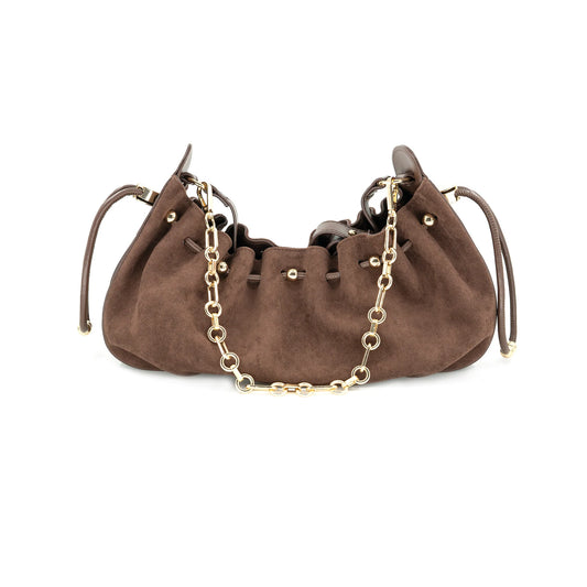 Faux Suede Shoulder Bag