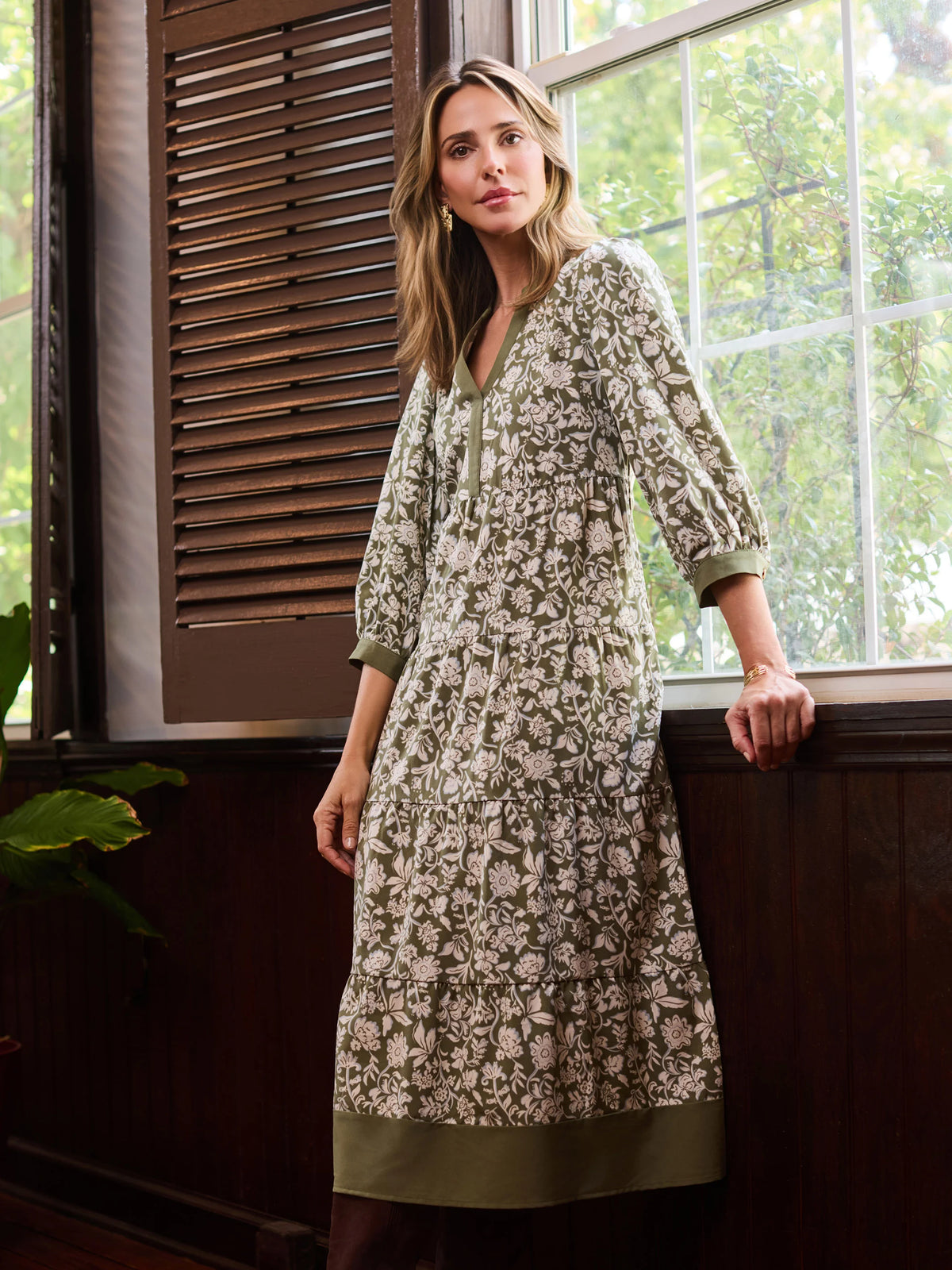 Cameron Dress | Painted Trillium Olive
