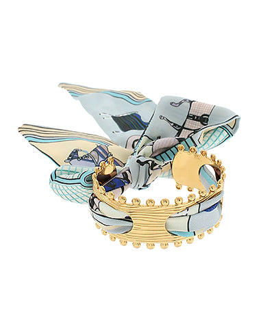 Dot Trim Cuff Scarf Bracelet