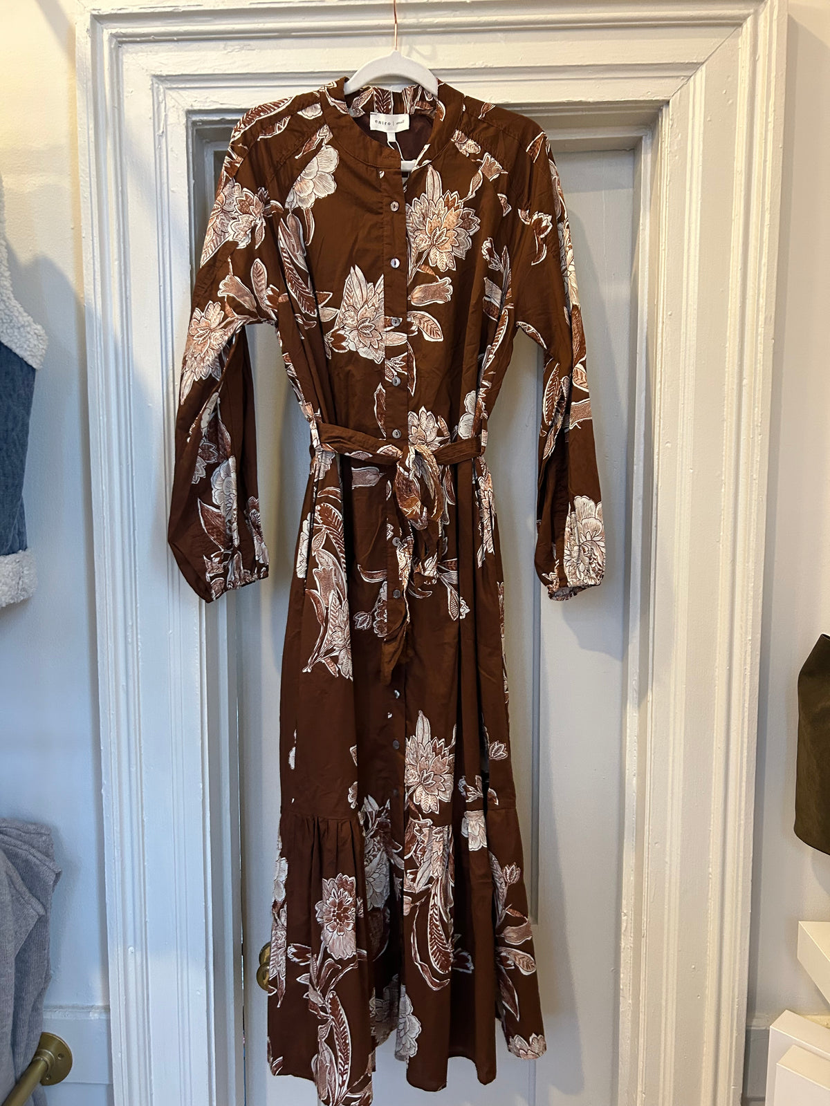 Floral print long sleeve dress