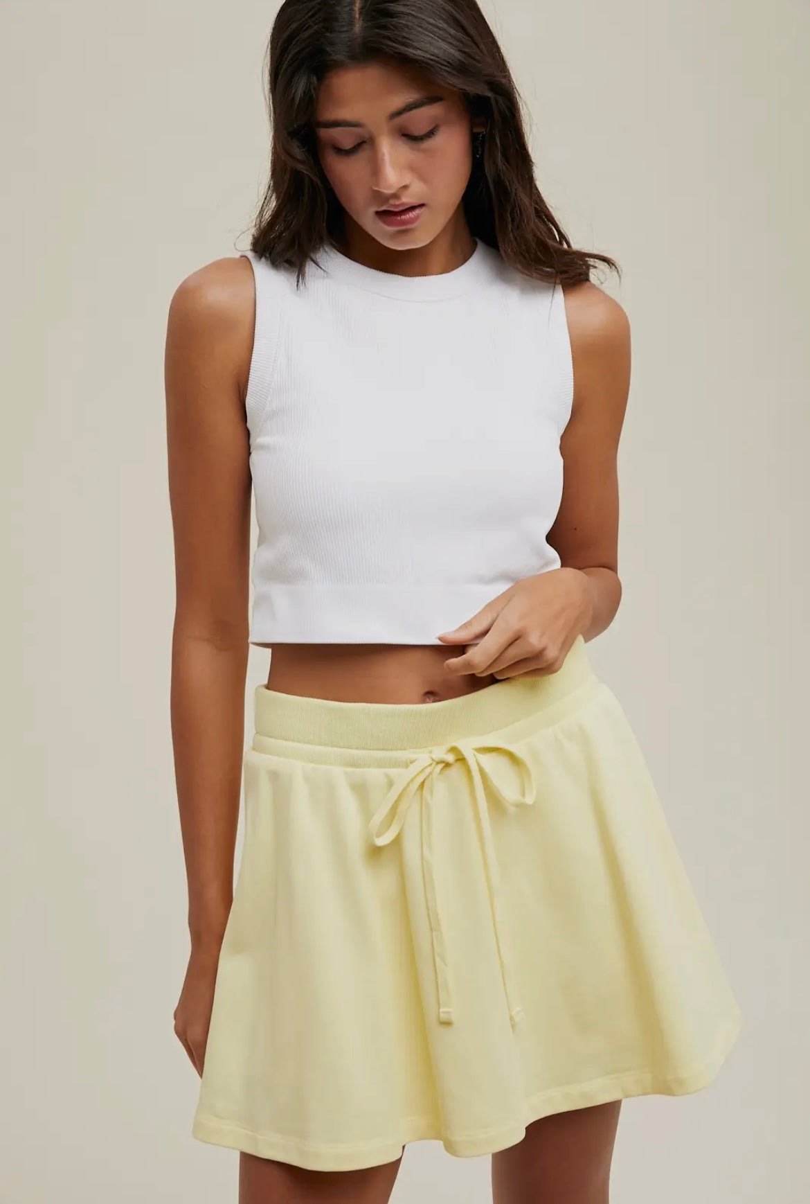 Seamless Ribbed Padded Tank Bra Top