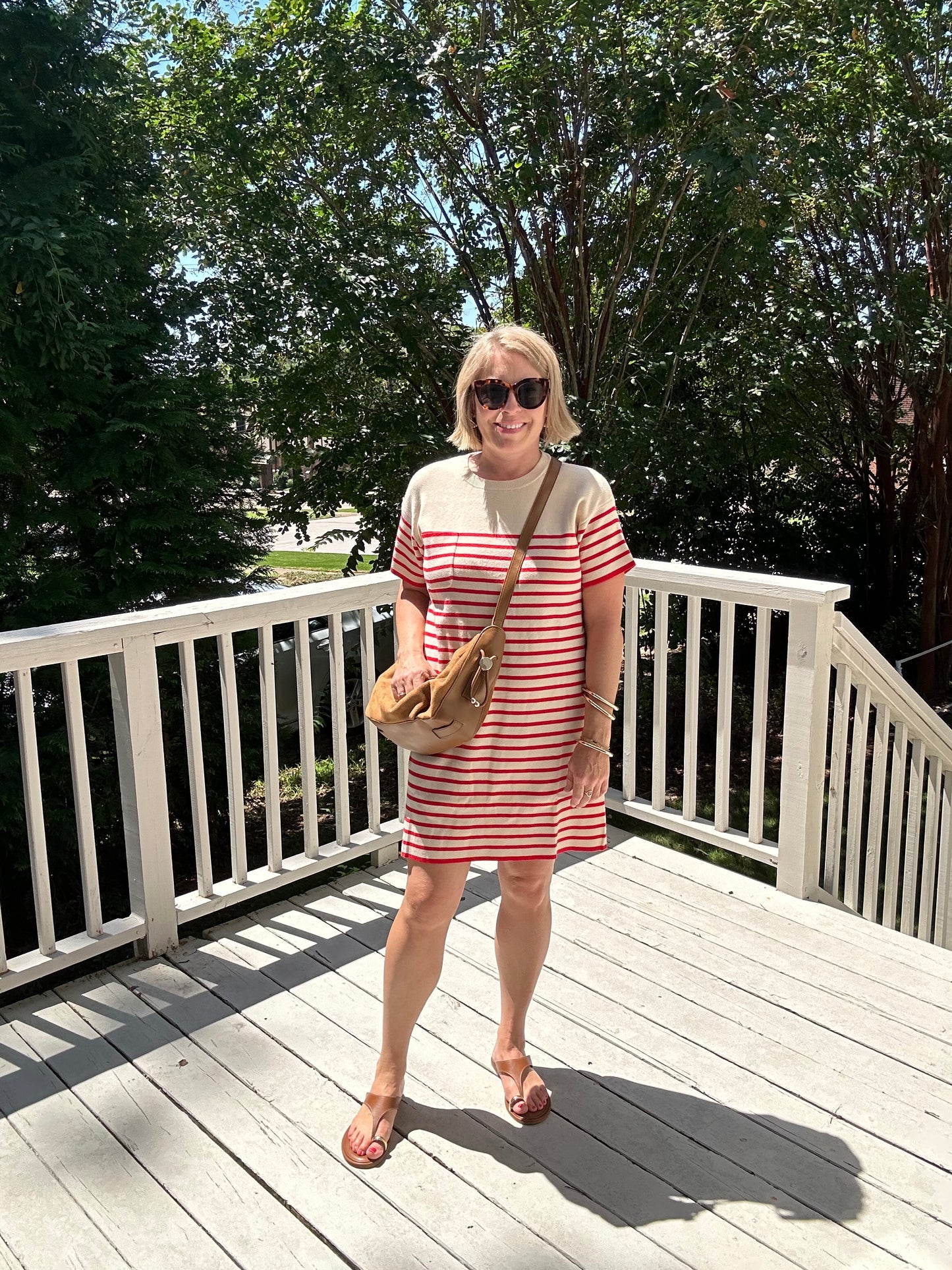 Striped sweater dress