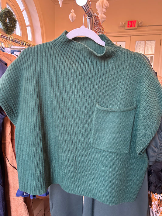 Cropped + mock neck sweater (two colors!)