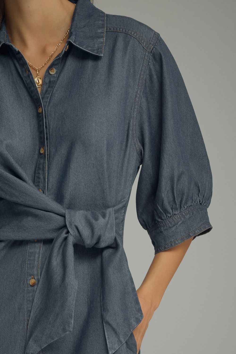 Denim mini dress