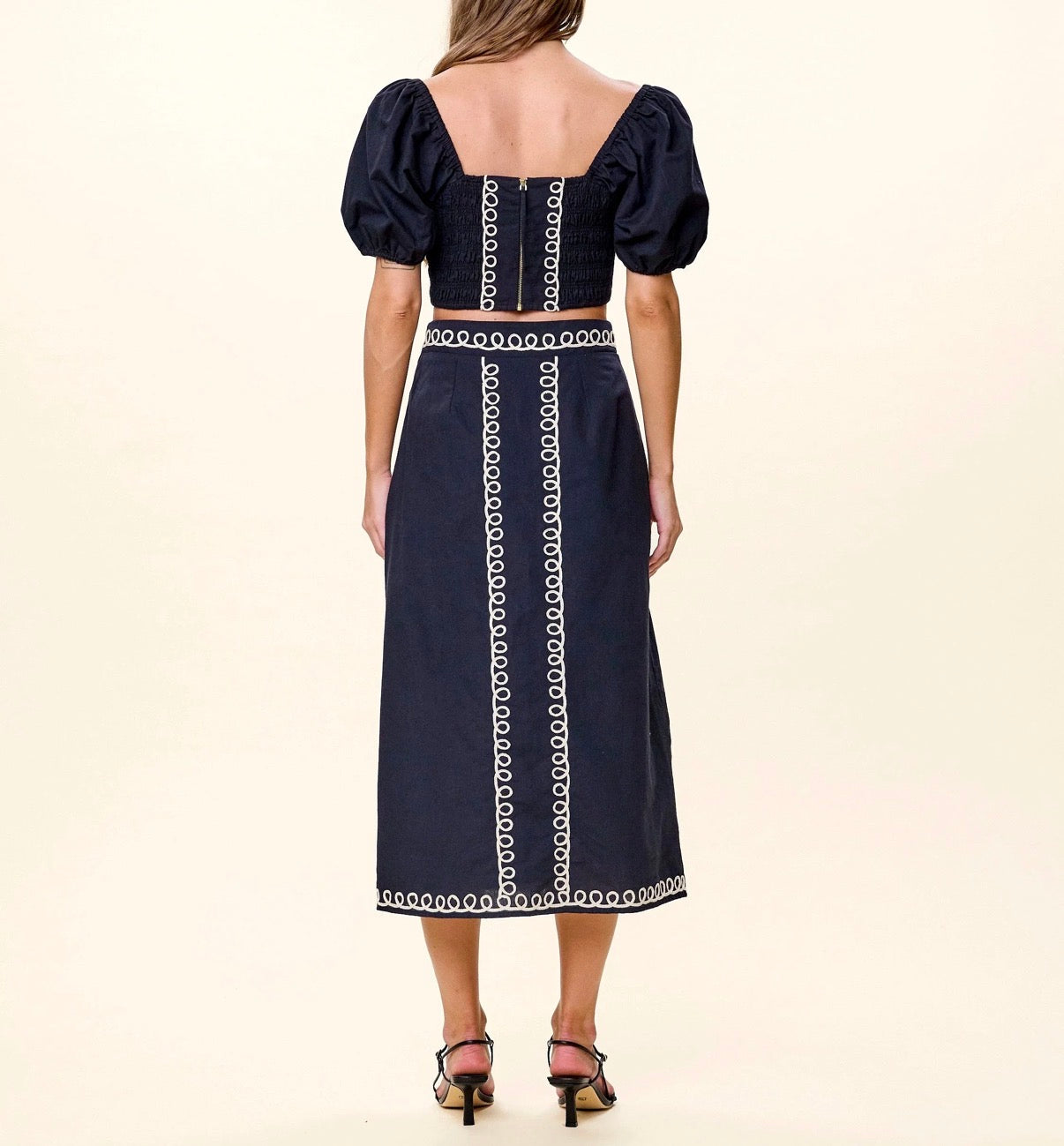 SORINA MIDI SKIRT | BLACK