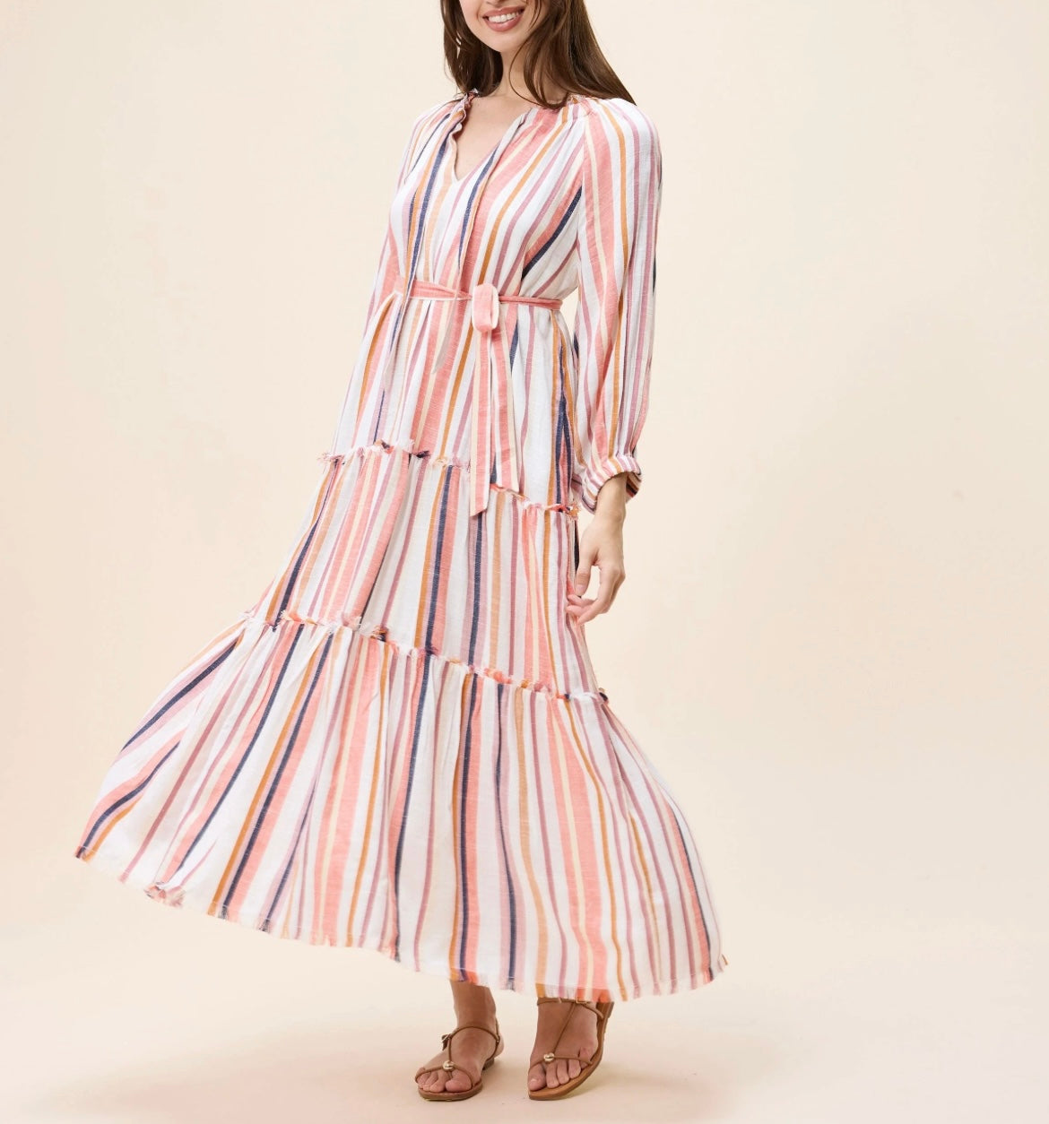Wisteria Midi Dress | Ivory Multi by Cleobella