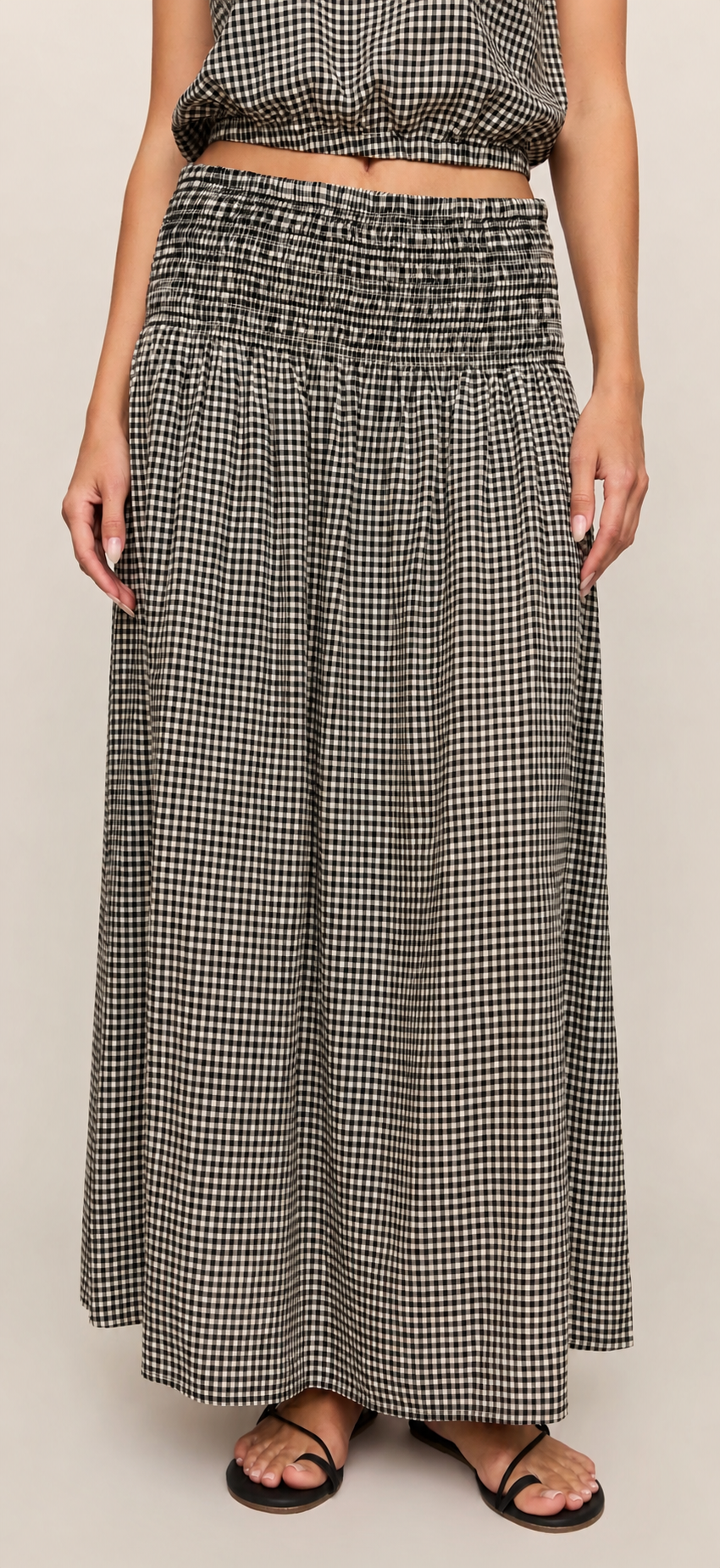 Brooke Gingham Maxi Skirt