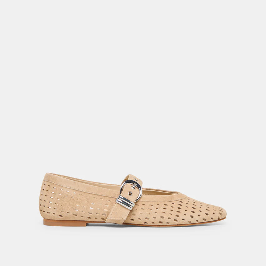 Mikel Ballet Flats Perforated Suede