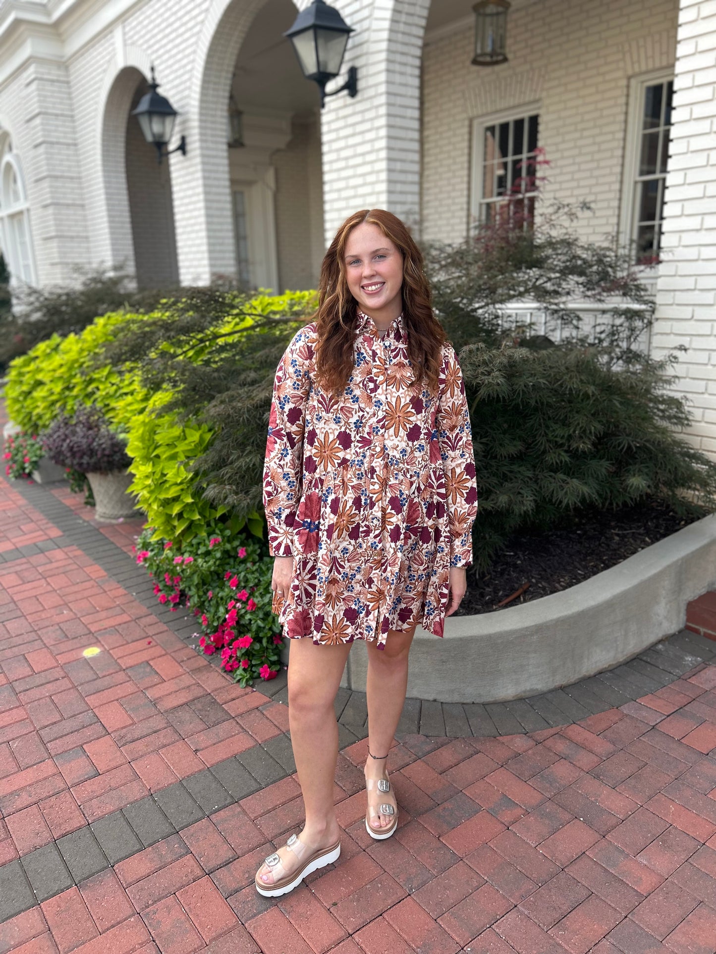 Daisy Floral Button Dress