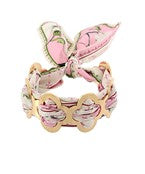 Metal Clover Outline Scarf Bracelet