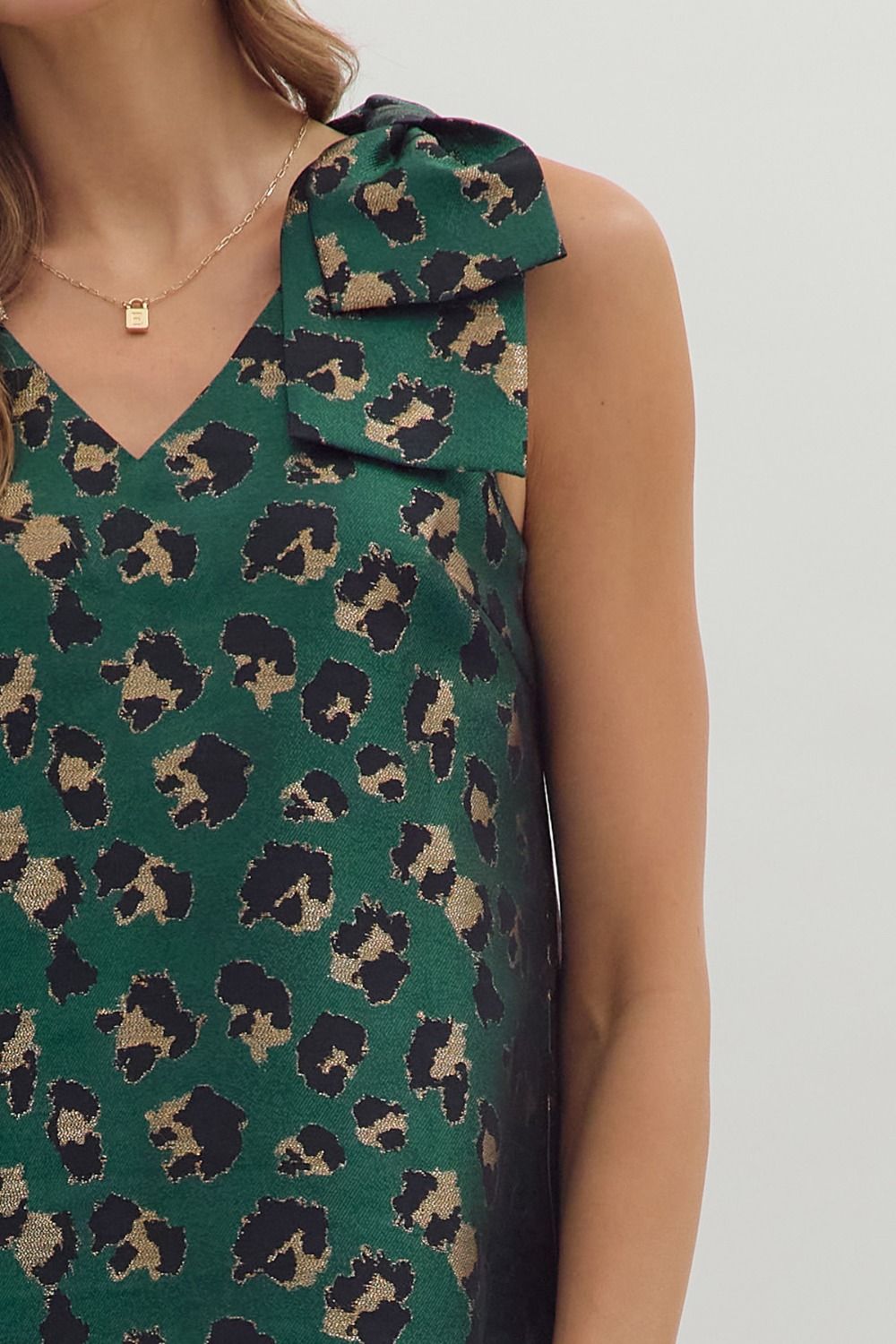 Leopard print sleeveless top