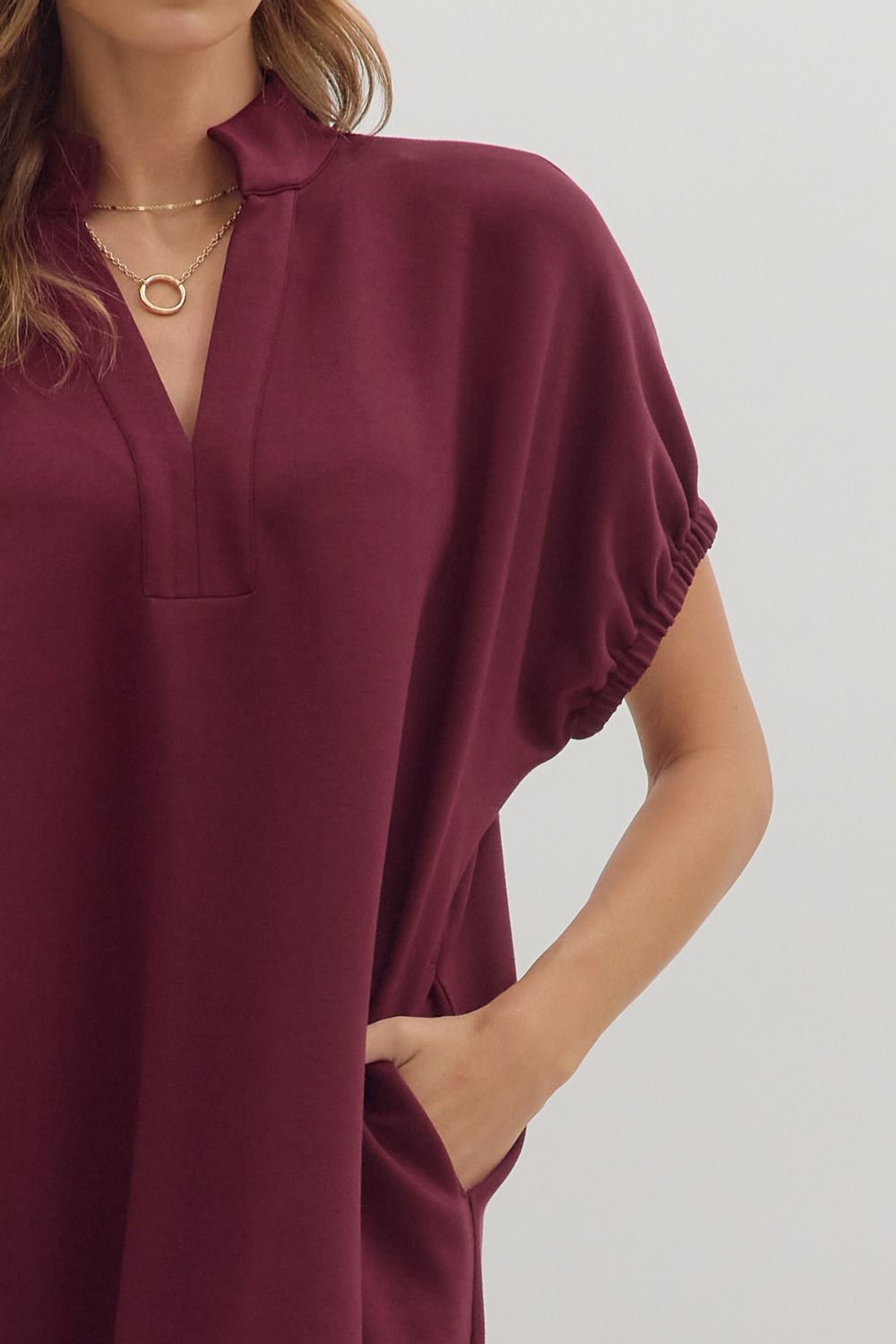 Short sleeve midi dress