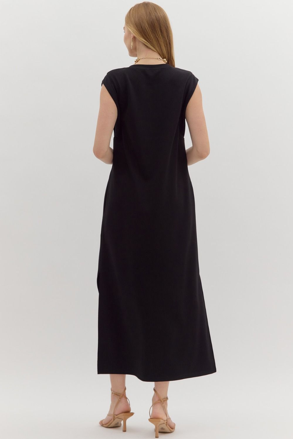 Jersey knit midi dress