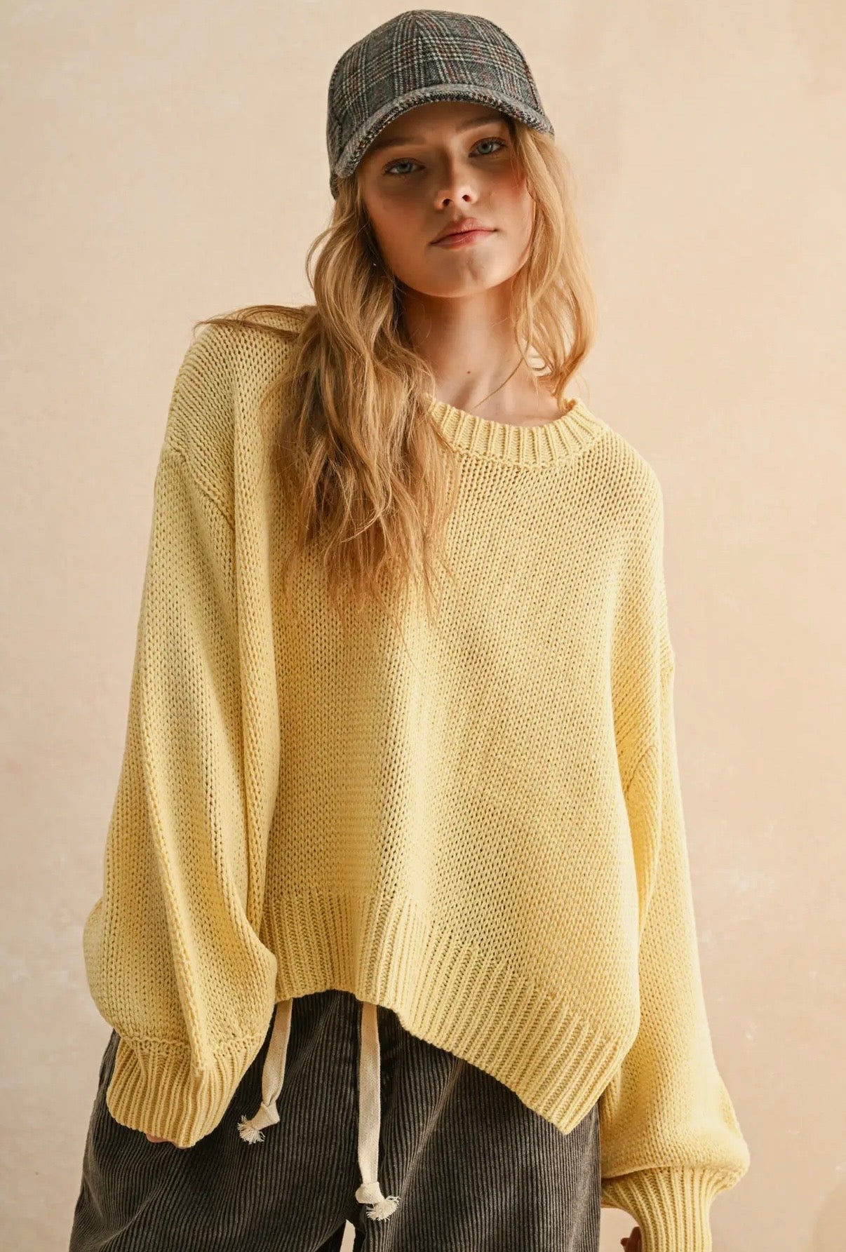 Balloon Sleeve Sweater Top