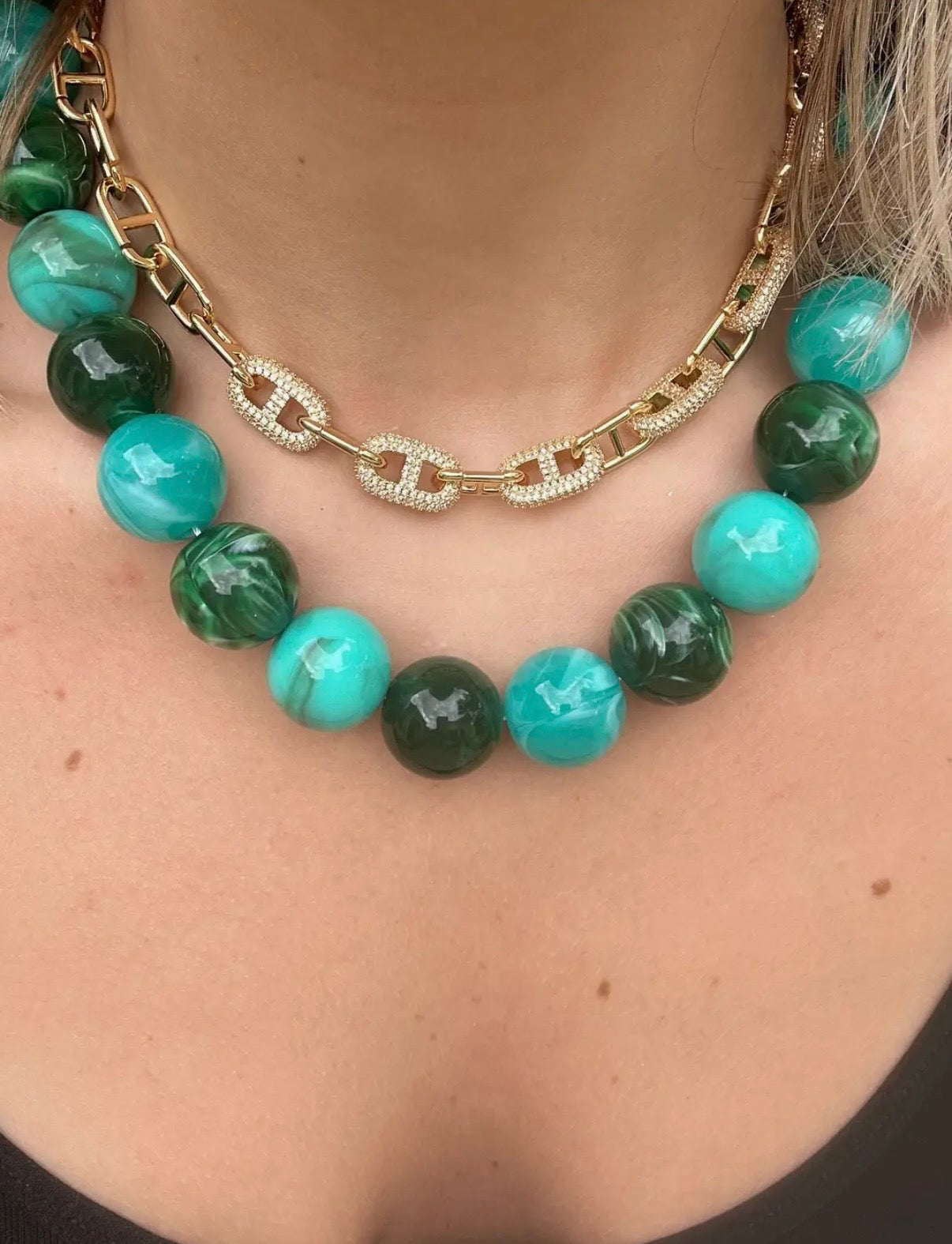 Celia Chunky Beaded Necklace