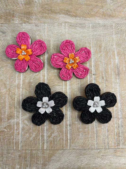 Rattan Flower Earrings