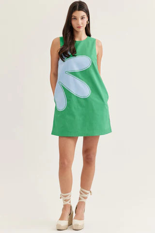Floral Appliqué Dress (Two Colors!)