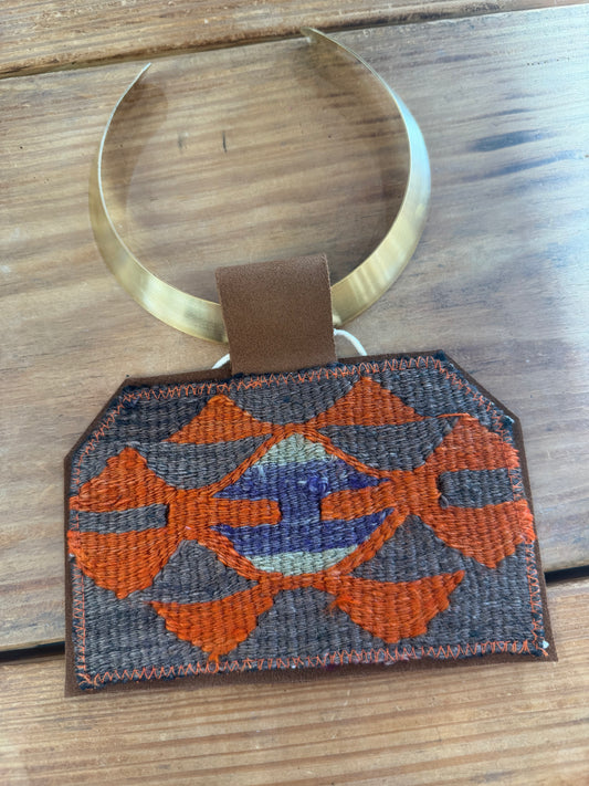 Orijinal Kilim Necklace - Orange