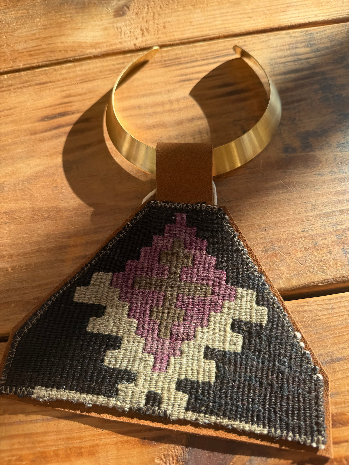 Orijinal Kilim Necklace ~ black/plum