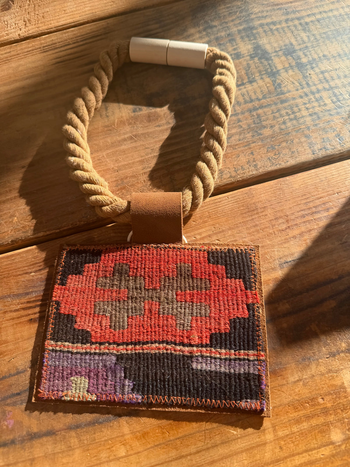 Orijinal Kilim Necklace ~ rust red