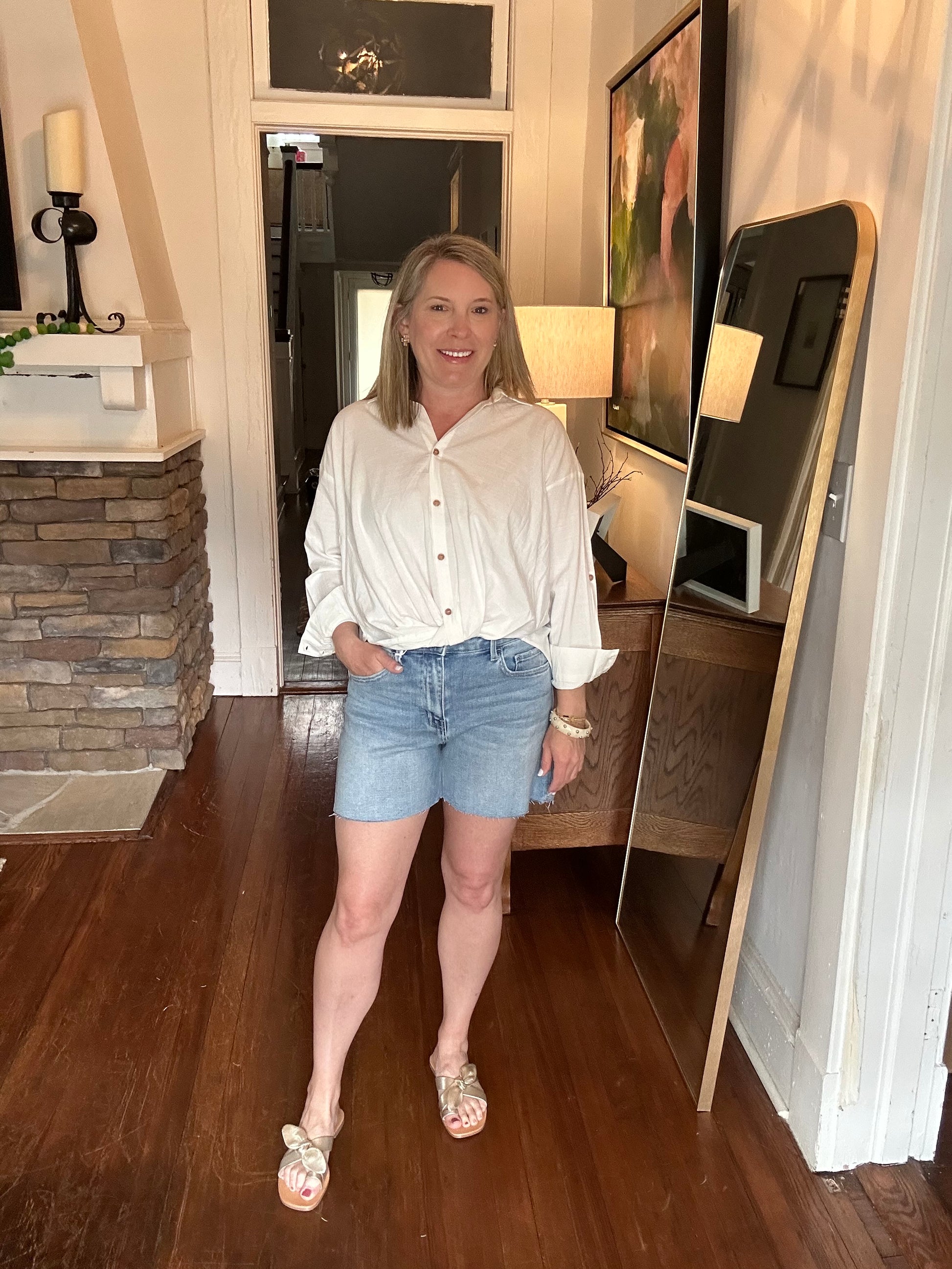 High Rise denim shorts by Vervet by Flying Monkey 