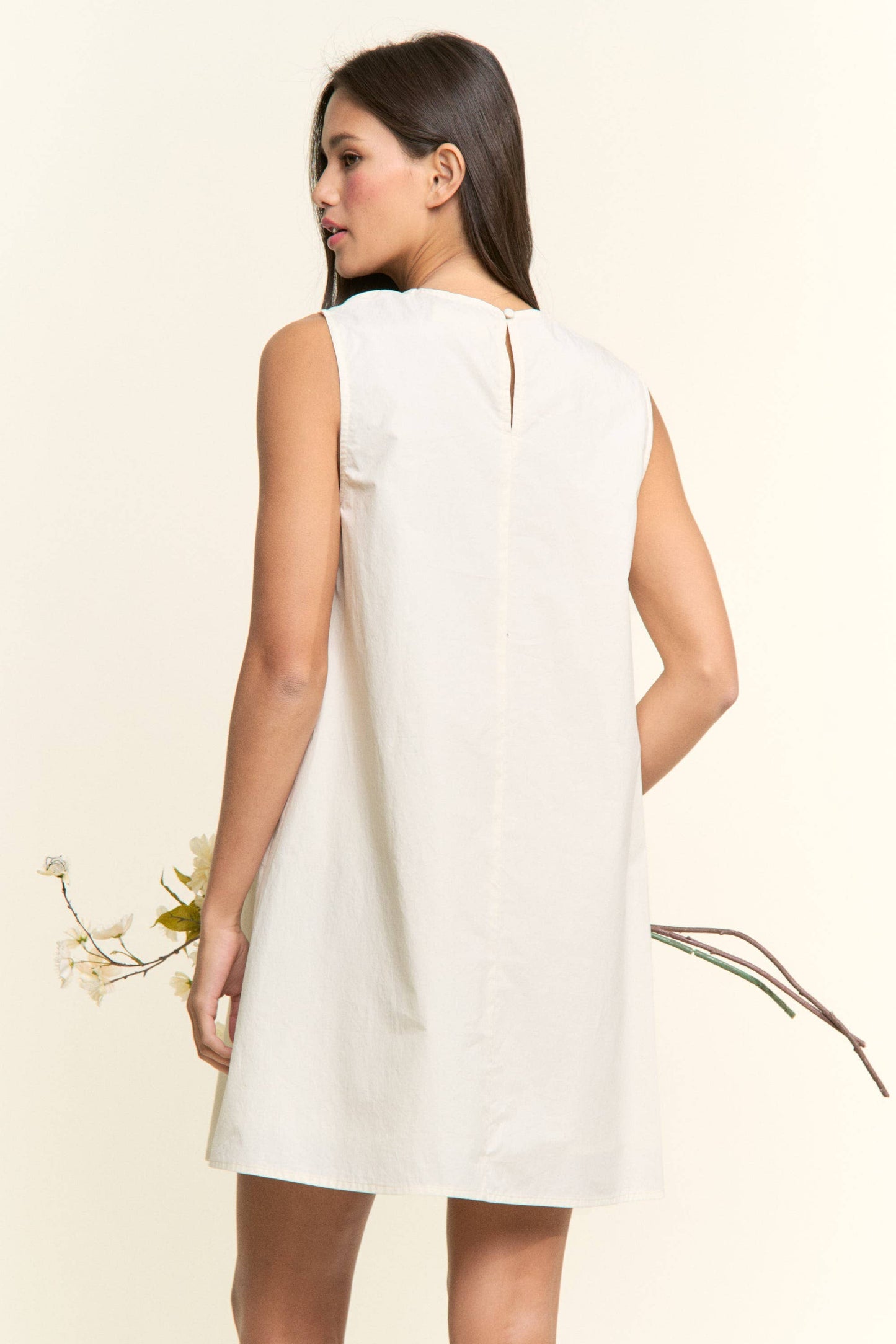 Scoop Neckline Sleeveless Mini Dress (Three Colors!)