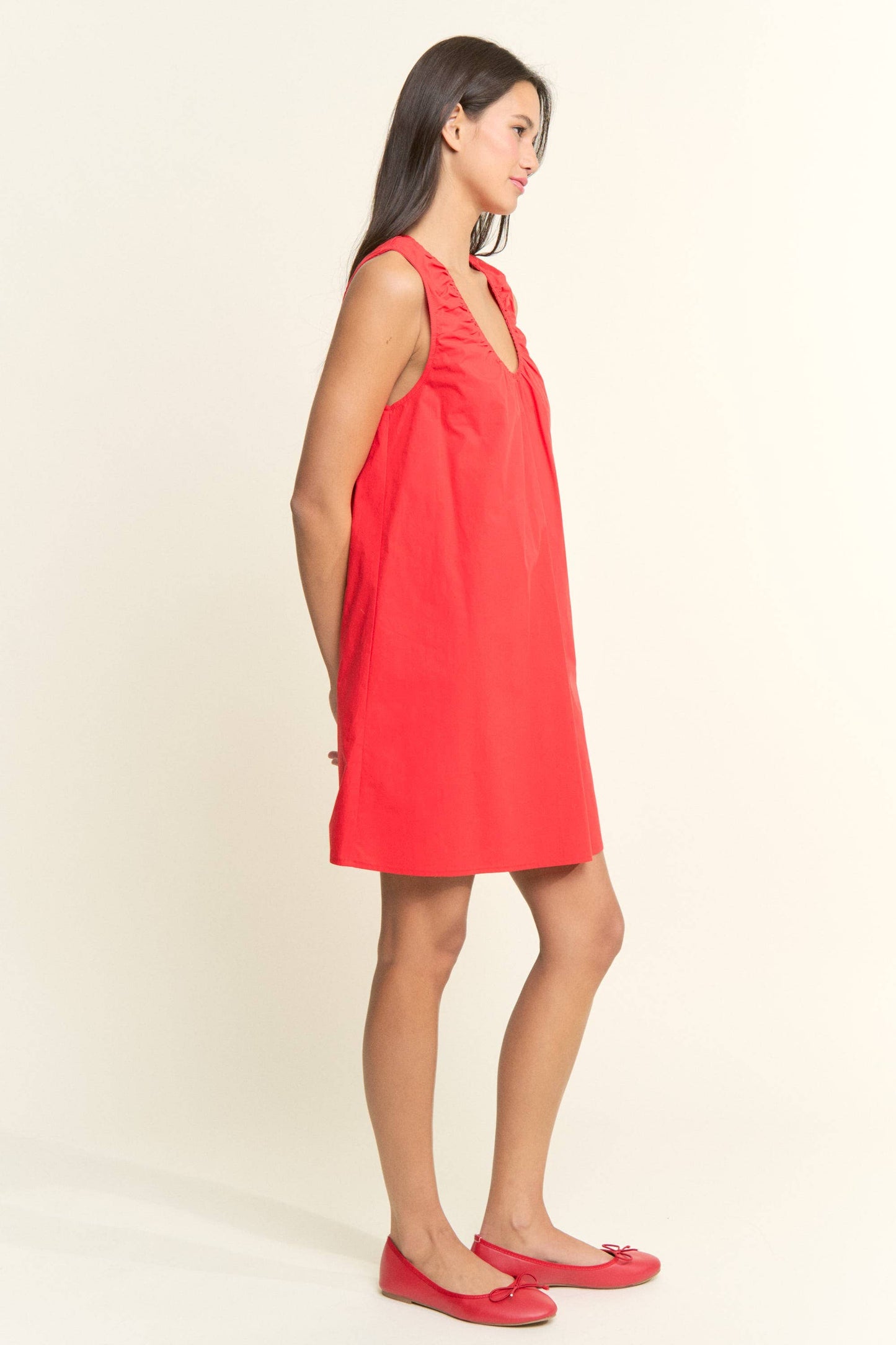 Scoop Neckline Sleeveless Mini Dress (Three Colors!)