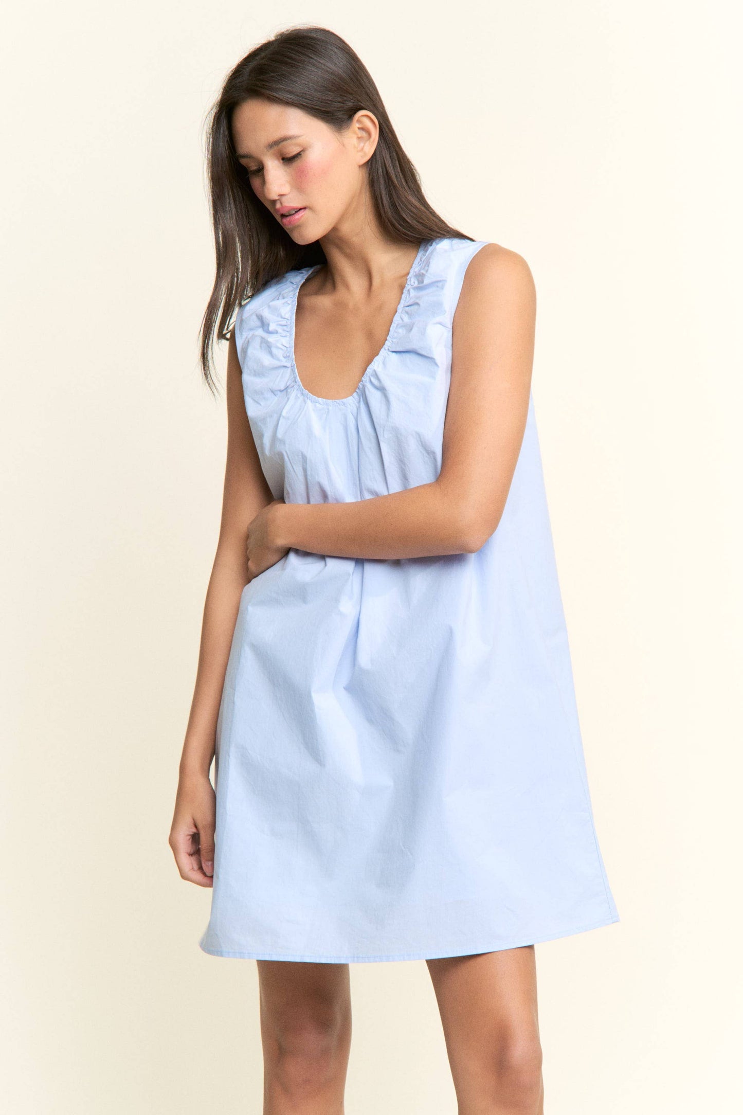 Scoop Neckline Sleeveless Mini Dress (Three Colors!)