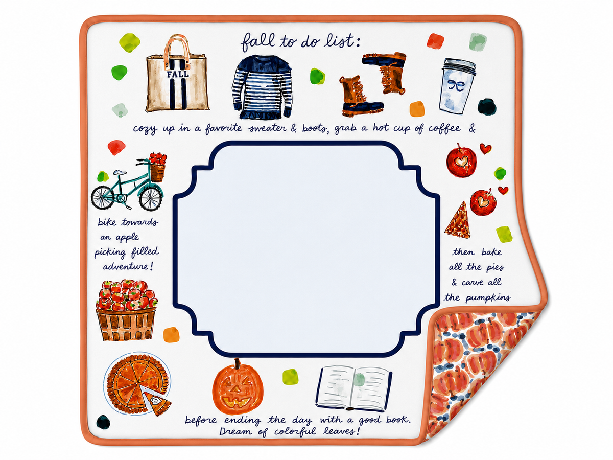 Happy Fall Double-Sided Mahjong Mat