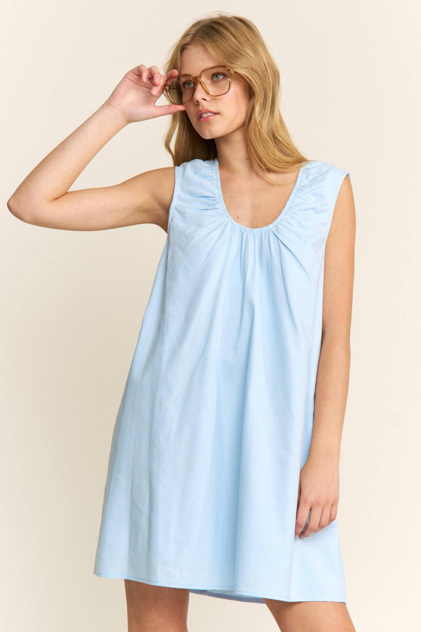 Scoop Neckline Sleeveless Mini Dress (Three Colors!)