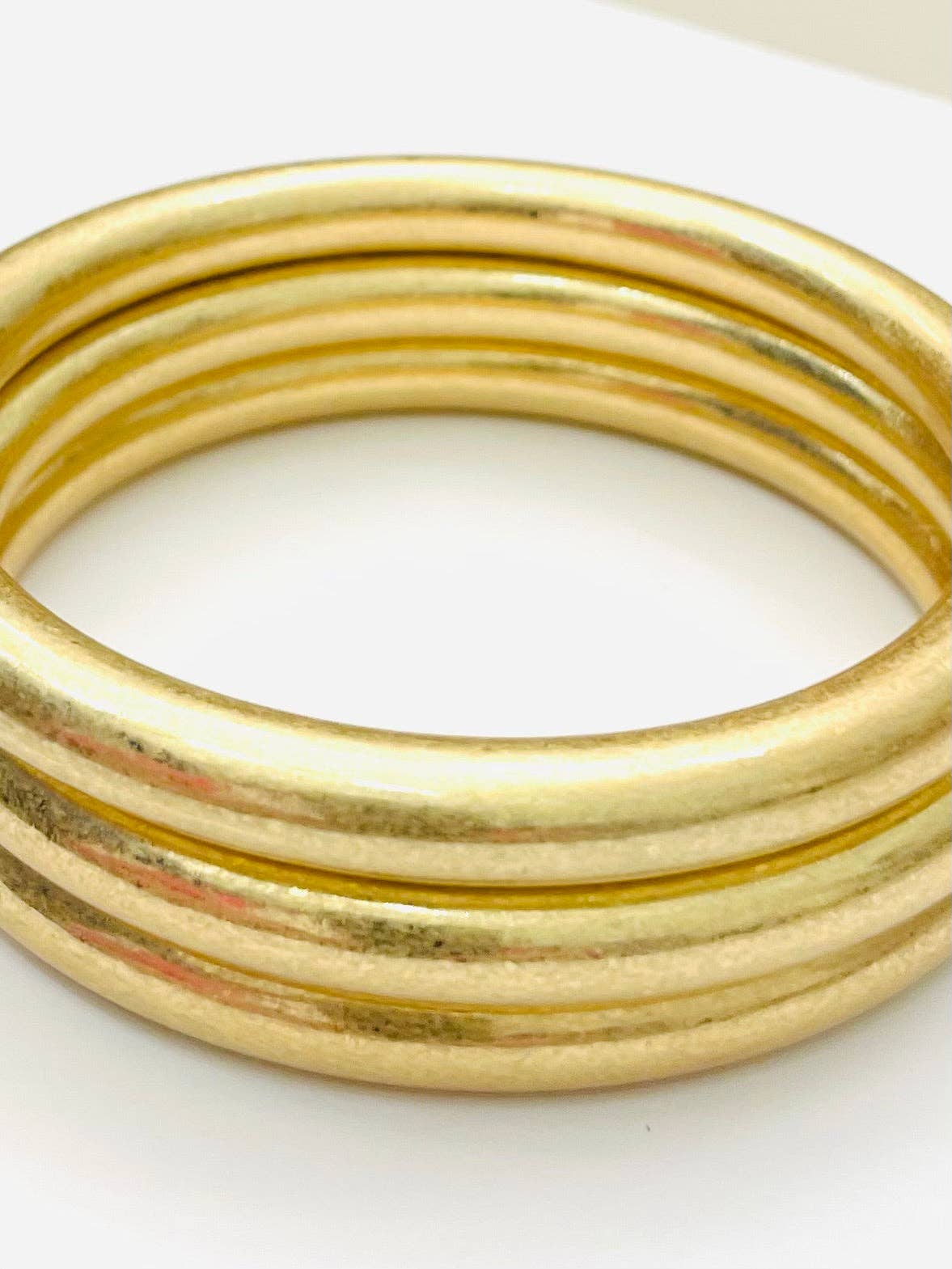 Bold Vintage Bangles (set of 3)(matte gold)