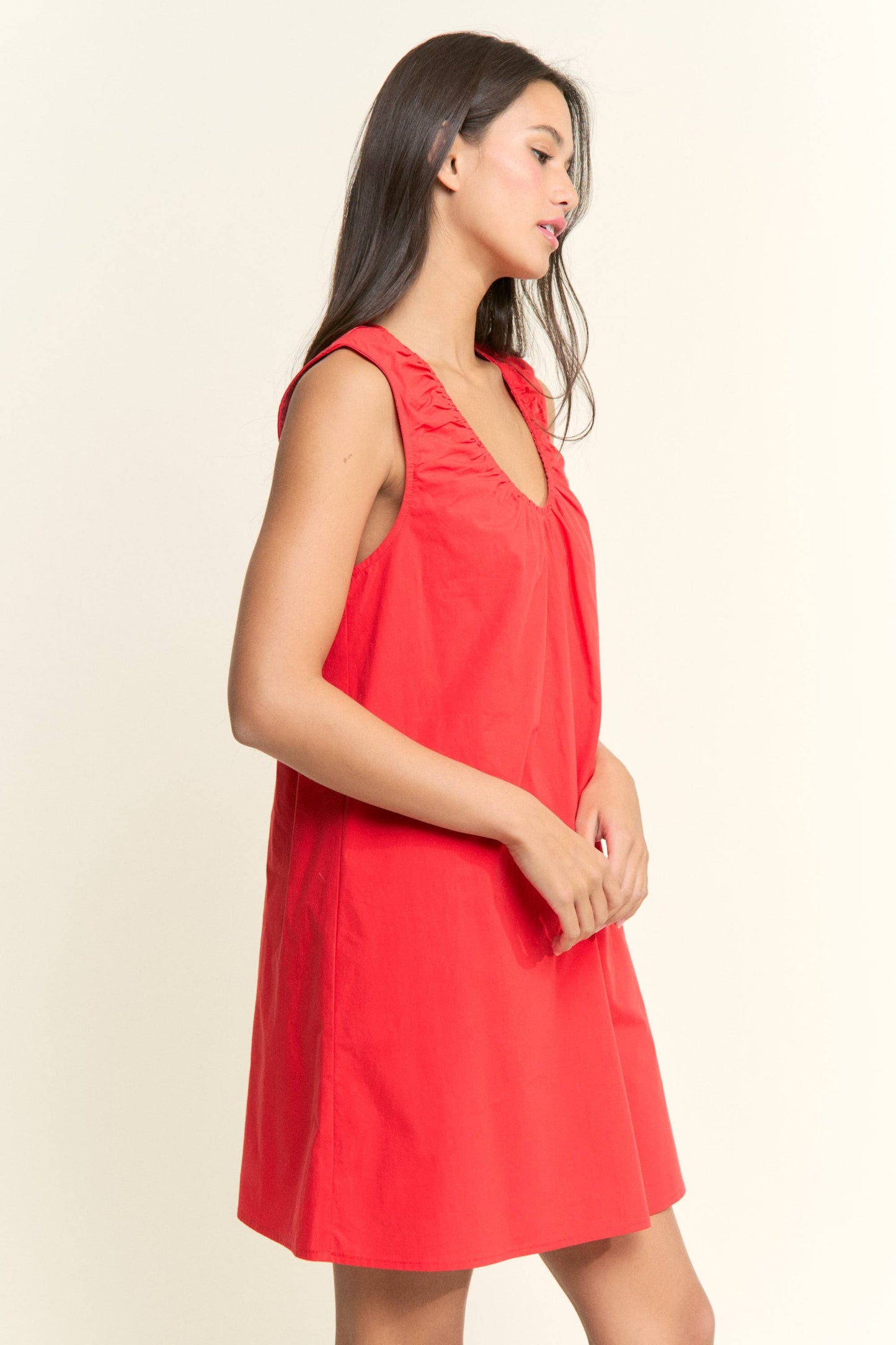 Scoop Neckline Sleeveless Mini Dress (Three Colors!)
