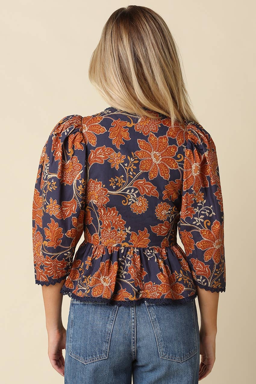 Eden Floral Peplum Blouse