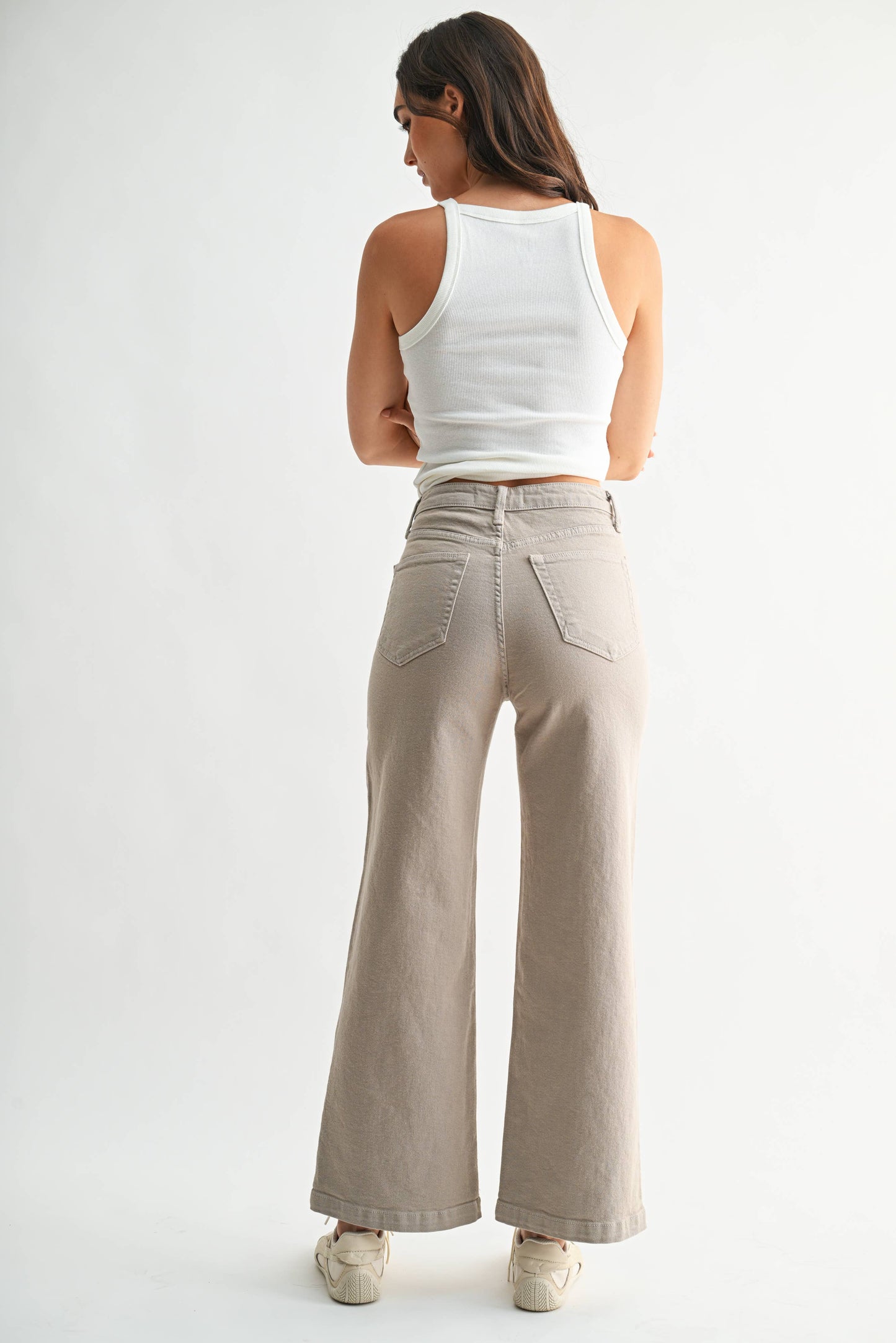 Patch Pocket Wide Leg - Moonstone Cream