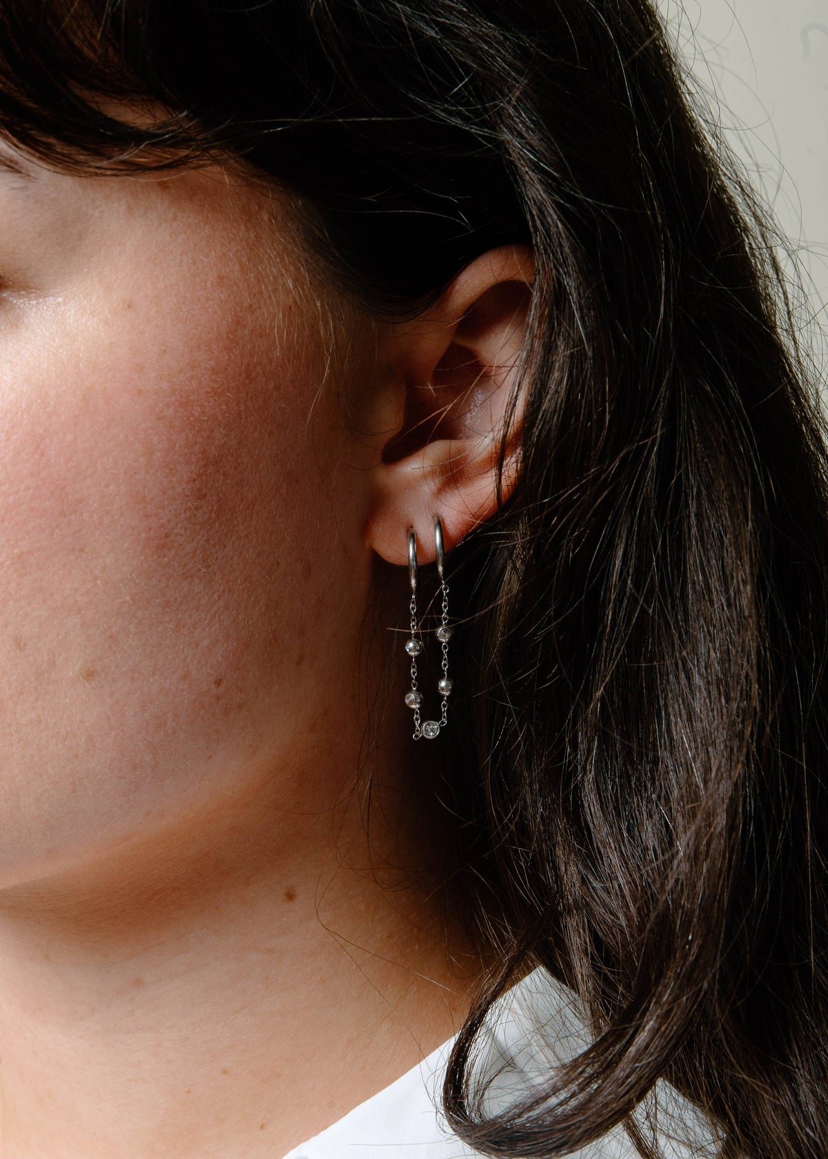 Dottie Double Earring - Silver