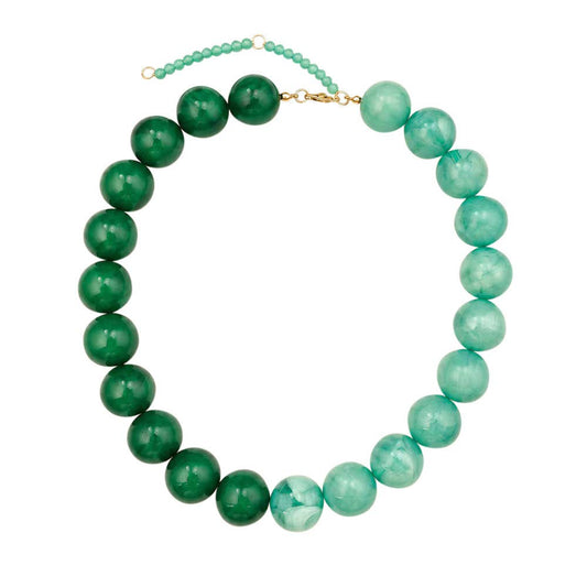 Wrenley 2-Tone Beaded Necklace - Green