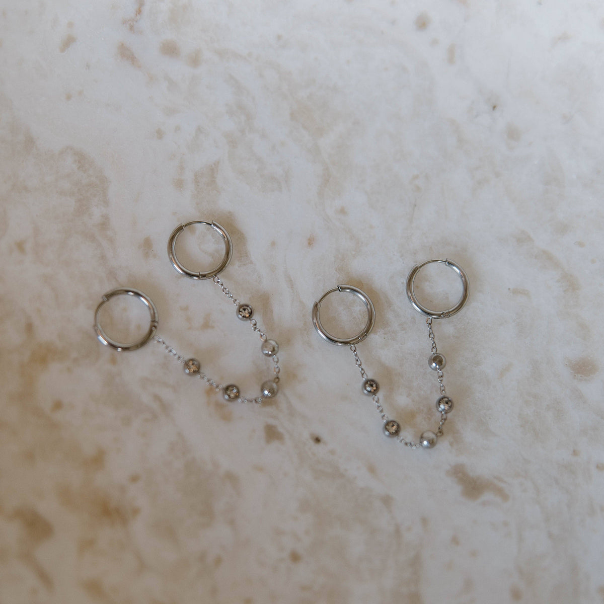Dottie Double Earring - Silver