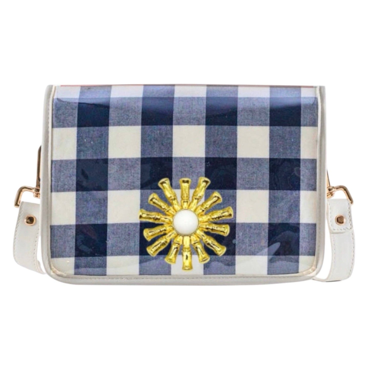 Navy Buffalo Clear Stadium Bag with White Starburst