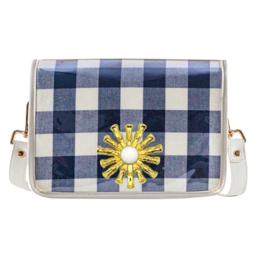Navy Buffalo Clear Stadium Bag with White Starburst