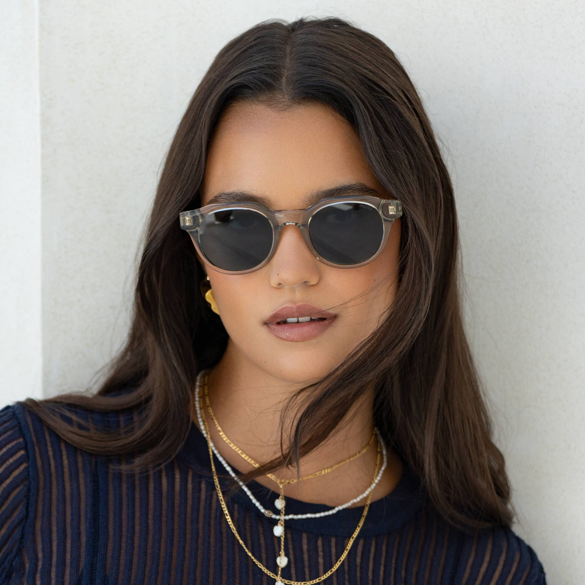 Cameron Acetate Unisex Round Sunglasses