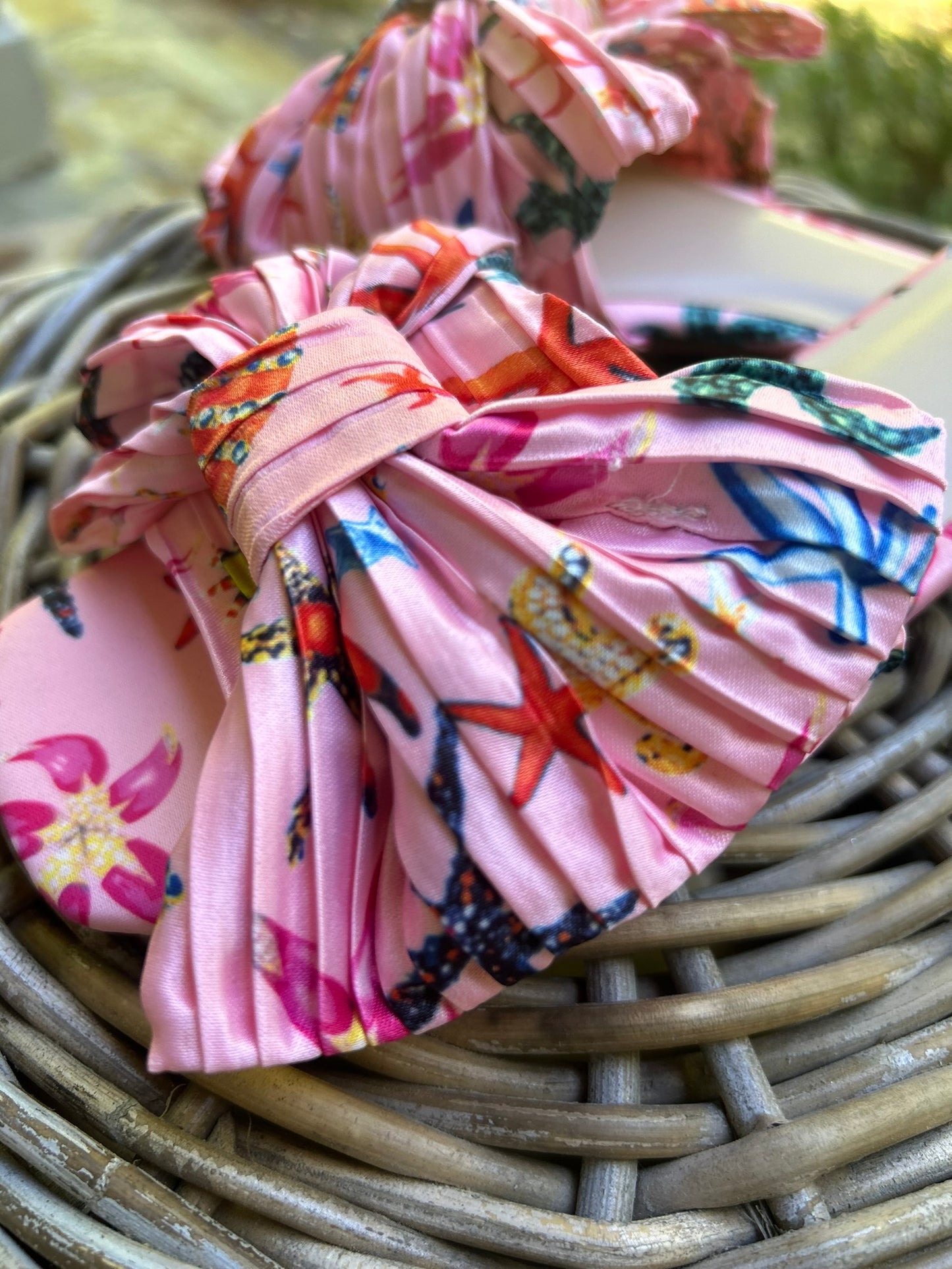 Pleated Bow Flat Sandal